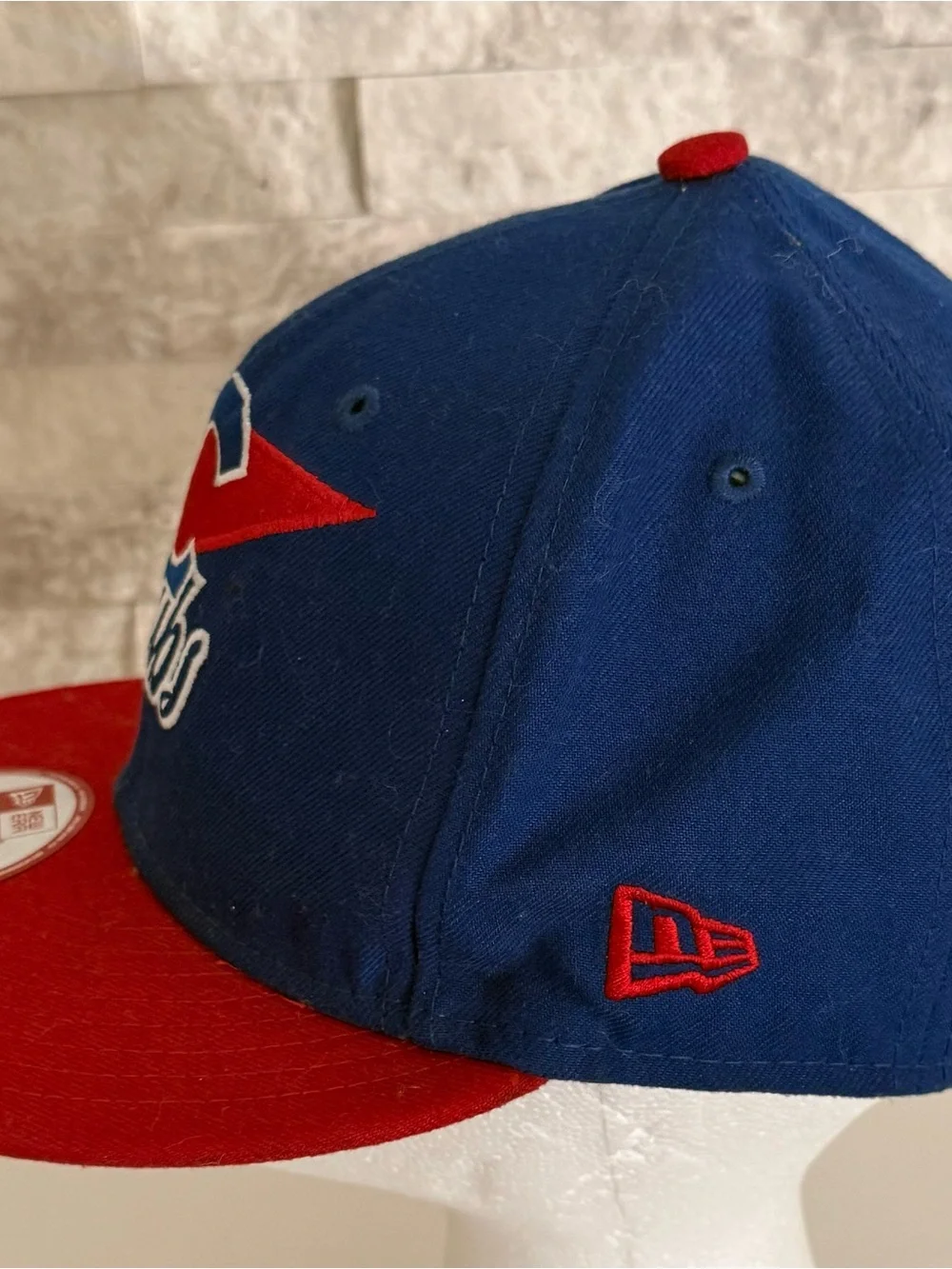 Y2K New Era Chicago Cubs Blue and Red Snapback Cap